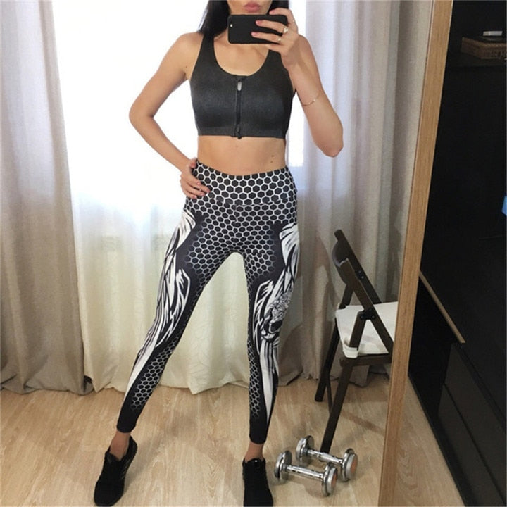 Honeycomb Skull Fitness Legging